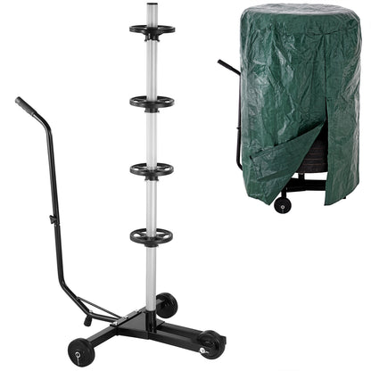Porta pneumatici albero verde alluminio 116x53x79cm