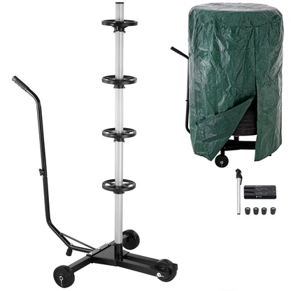 Porta pneumatici albero verde alluminio 116x53x79cm