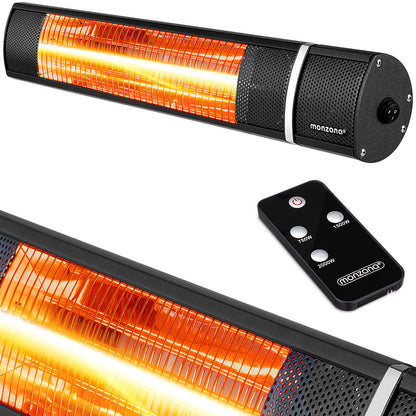 Stufa a infrarossi 2000W colore nero