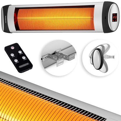Stufa ad infrarossi 2500W color argento