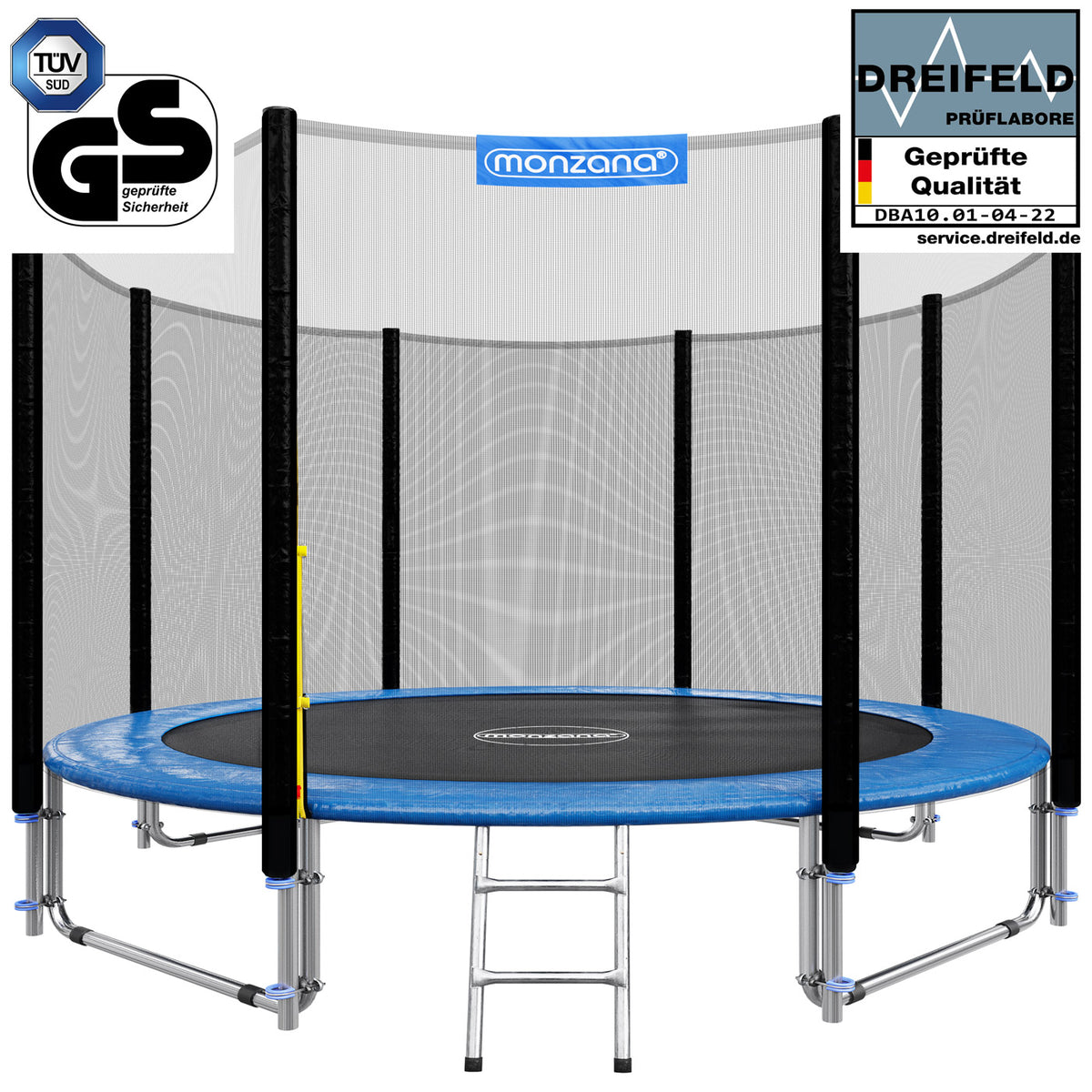 Trampolino elastico Ø305 cm con rete di sicurezza