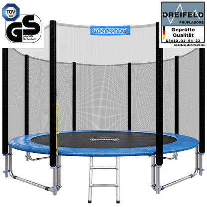 Trampolino elastico Ø305 cm con rete di sicurezza