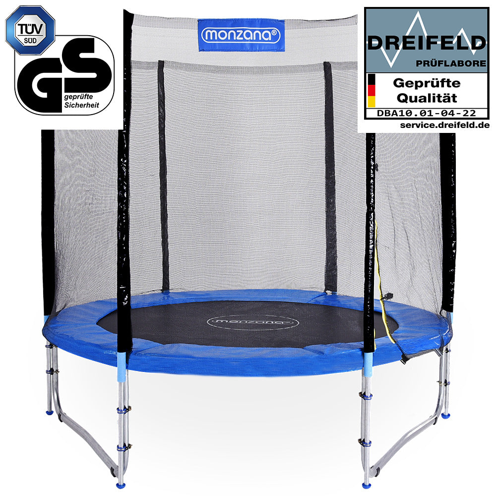 Trampolino elastico Ø244 cm con rete di sicurezza