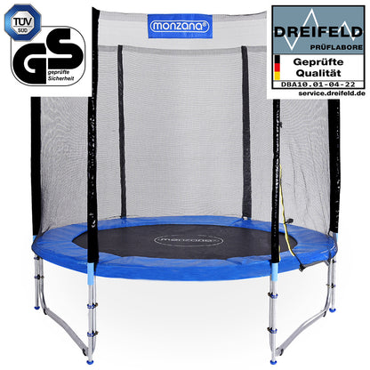 Trampolino elastico Ø244 cm con rete di sicurezza