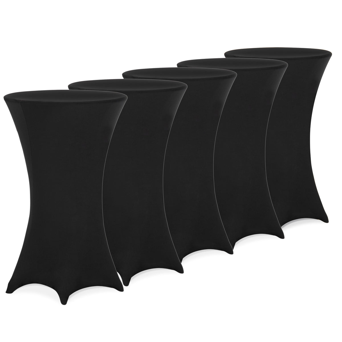 5x Copri tavolo bar Ø80 cm nero