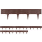 Bordure per aiuole 3 pz marrone 11,7m