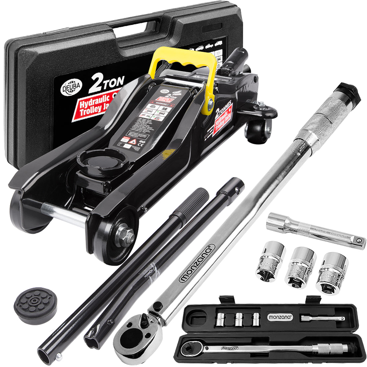 Cric 2t 85-330mm + chiave dinamometrica 6 pz
