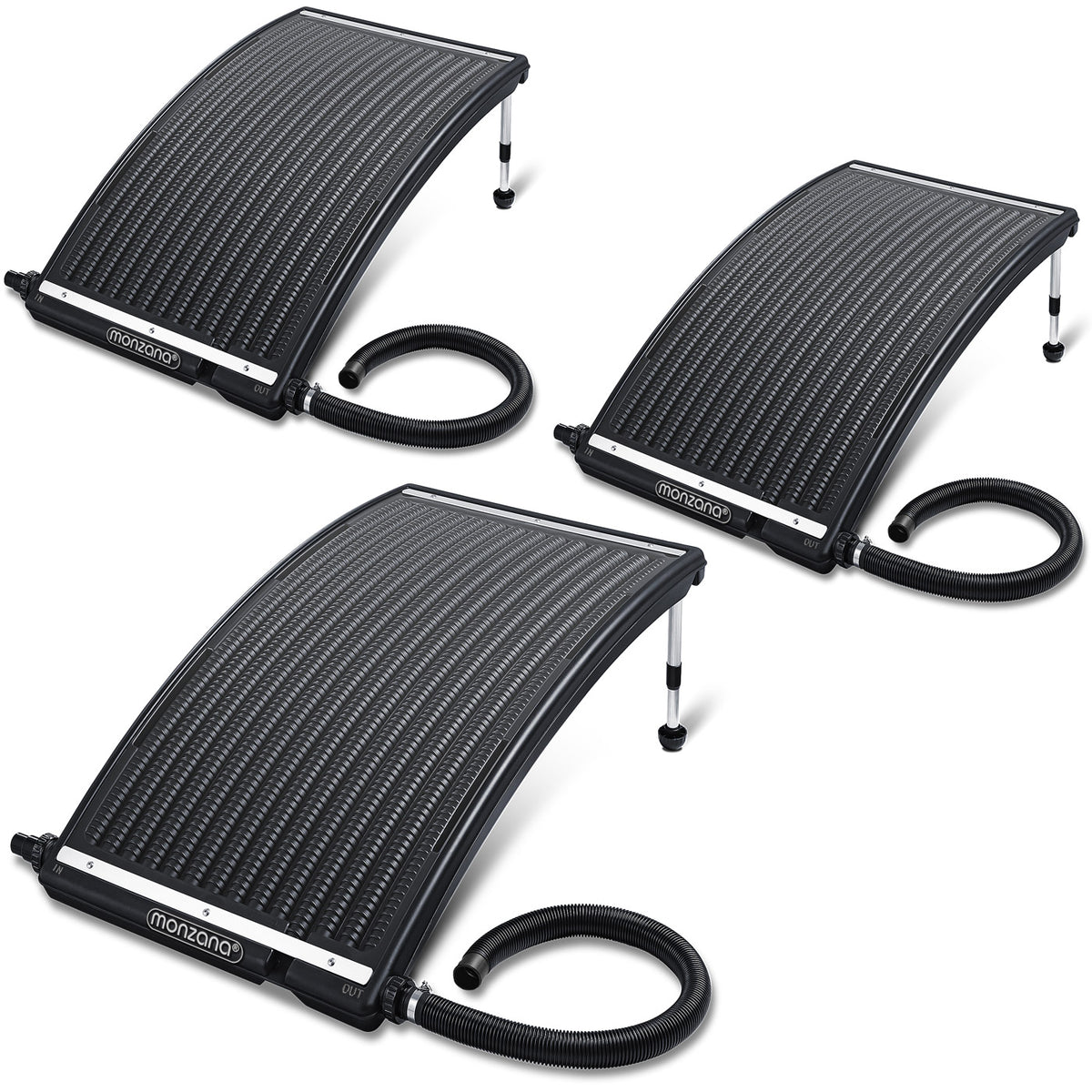 Pannello solare piscina riscaldamento set da 3 110x69x14cm