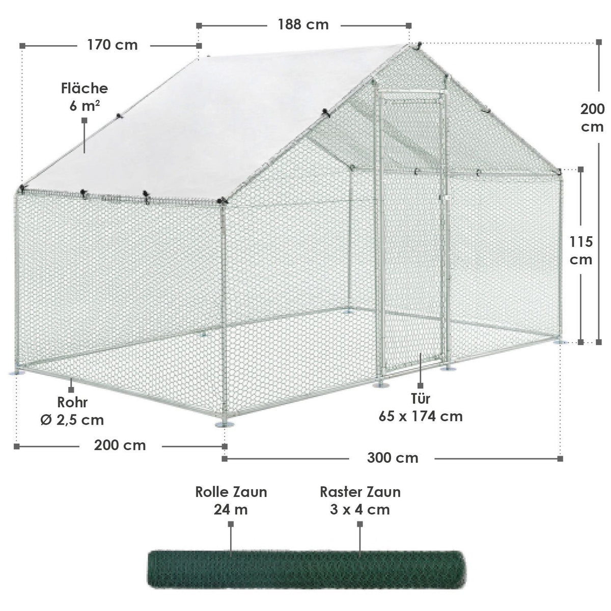 Recinto per polli HLS25T