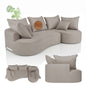 Divano Tirano con pouf e cuscini decorativi