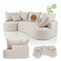 Divano Tirano con pouf e cuscini decorativi
