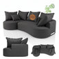 Divano Tirano con pouf e cuscini decorativi