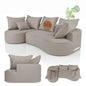 Divano Tirano con pouf e cuscini decorativi
