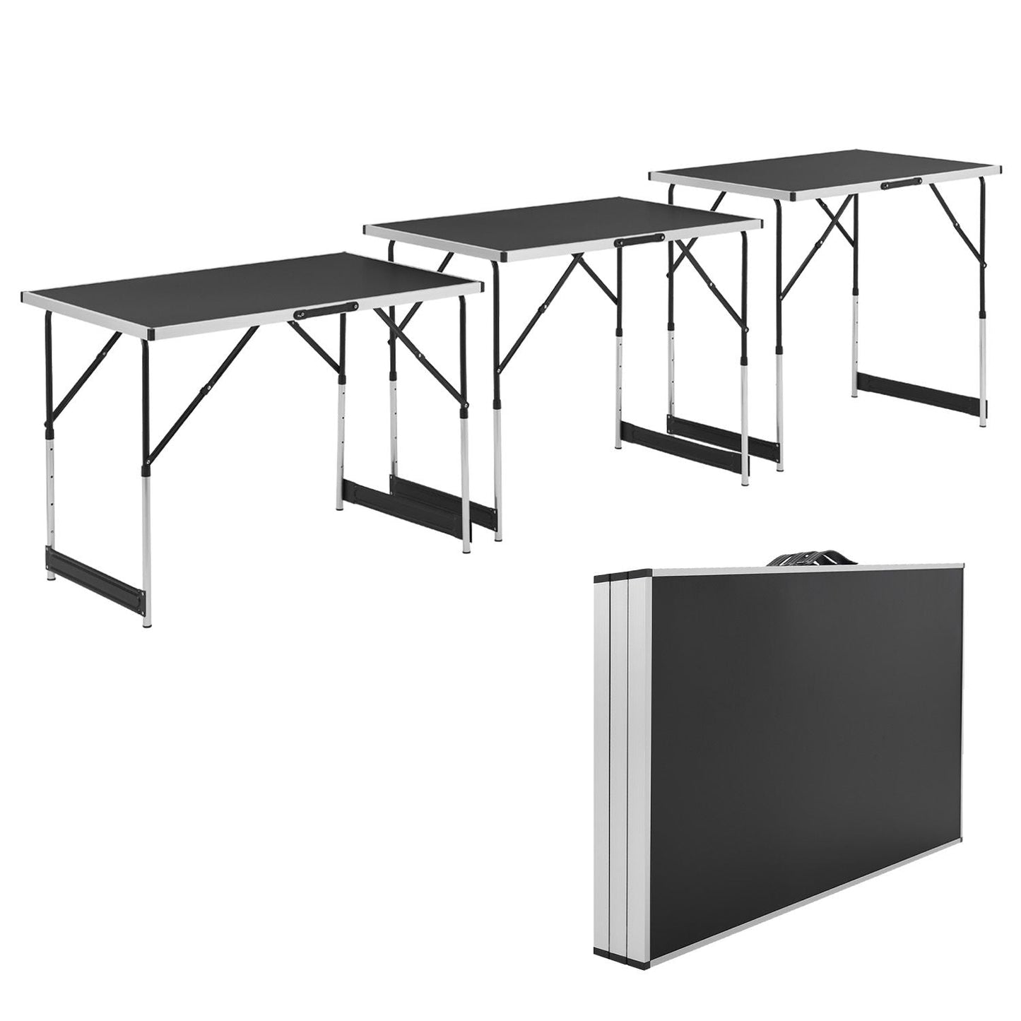 Tavolo multifunzionale in alluminio 3 pezzi