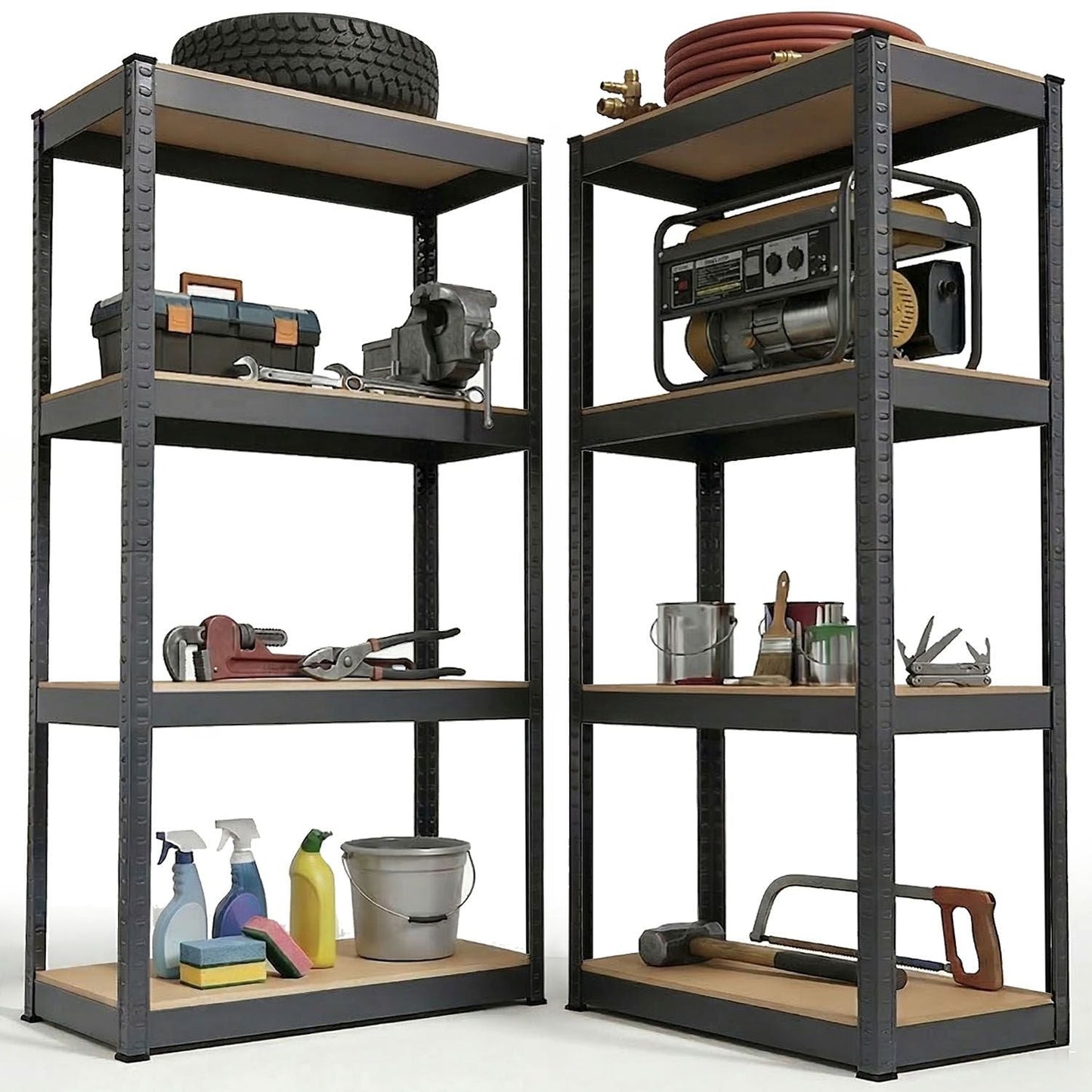 Set di 2 scaffali Easy Storage 160 x 80 x 40 cm