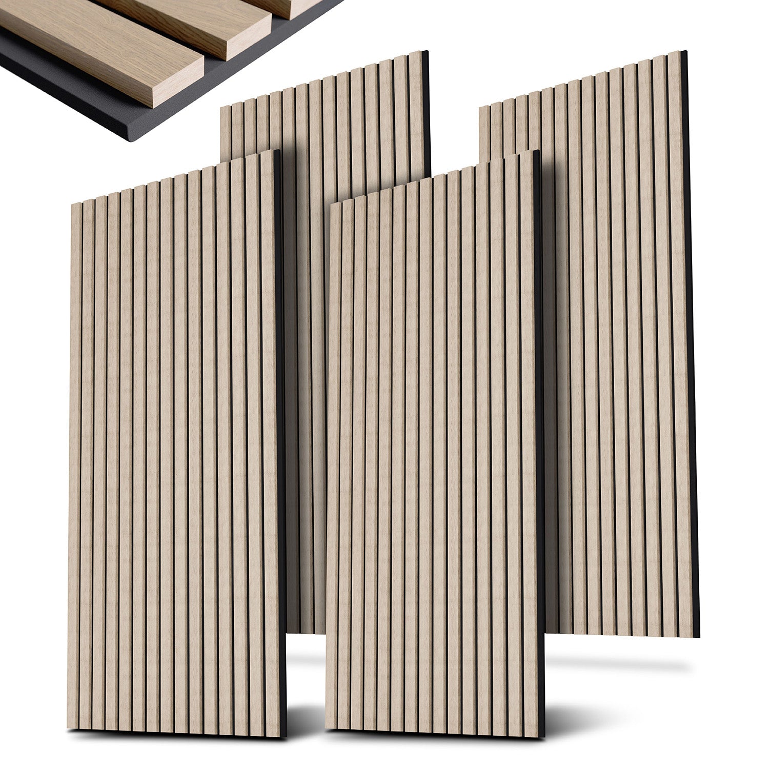 Set di 4 pannelli acustici a parete