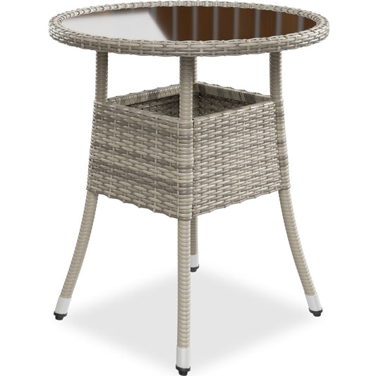 Tavolo da giardino rotondo in polyrattan Yoro