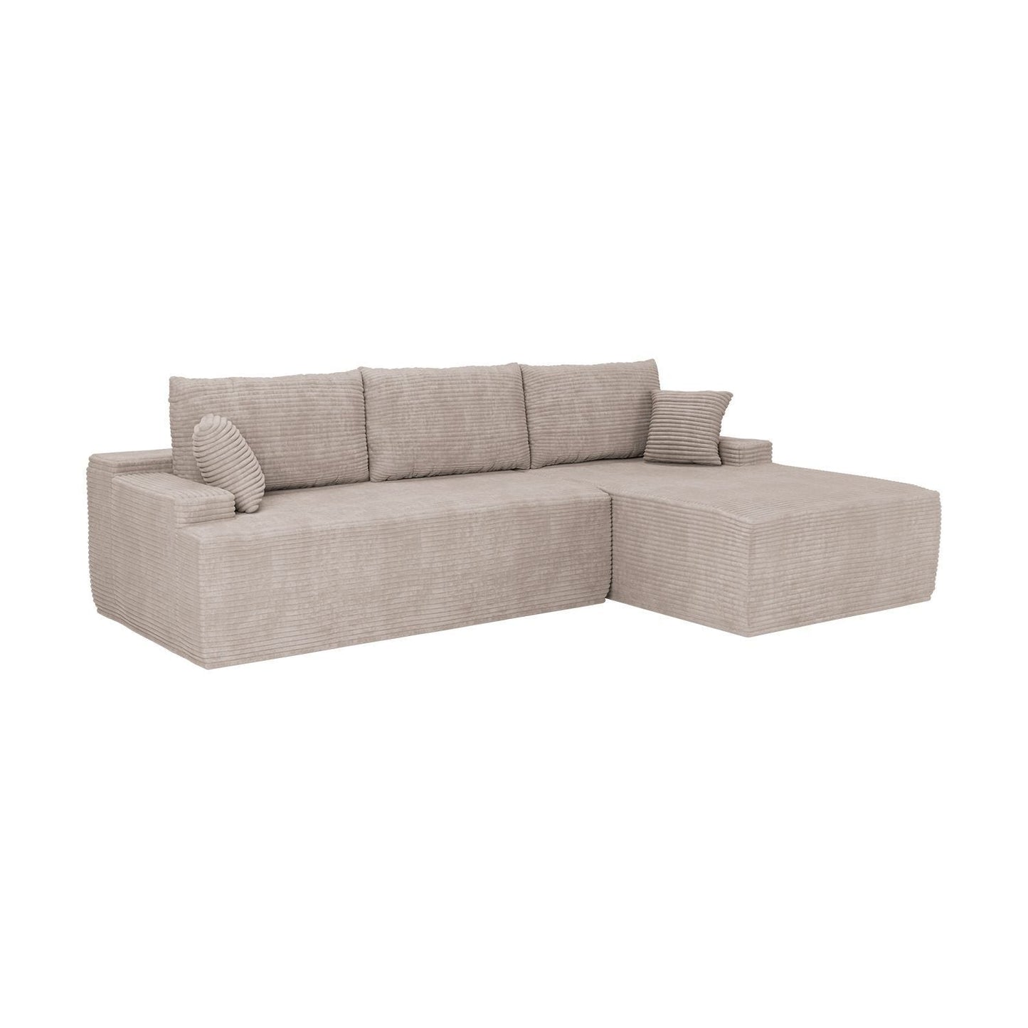Divano Coredo con rivestimento in velluto e cuscini decorativi