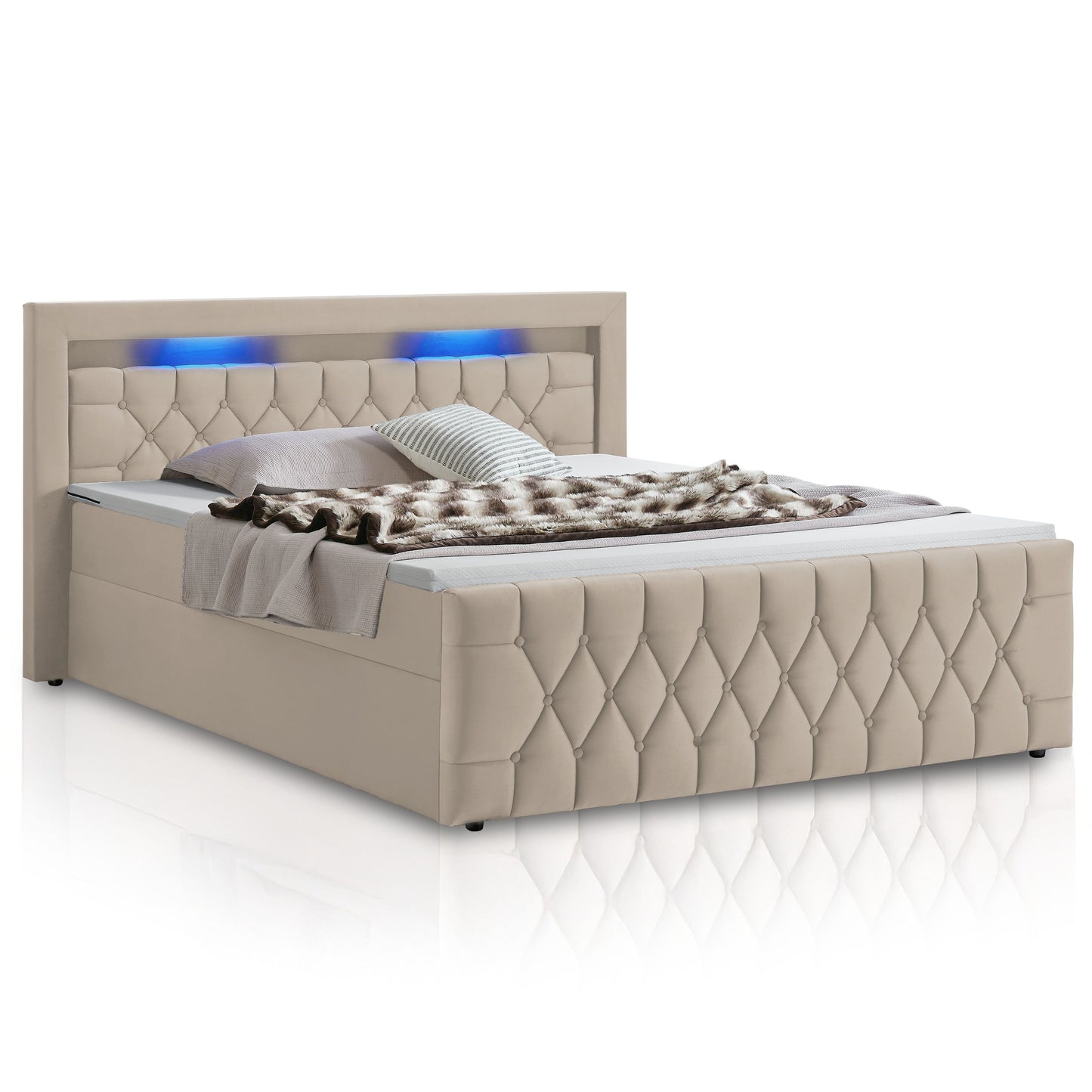 Letto a molle Leona - velluto