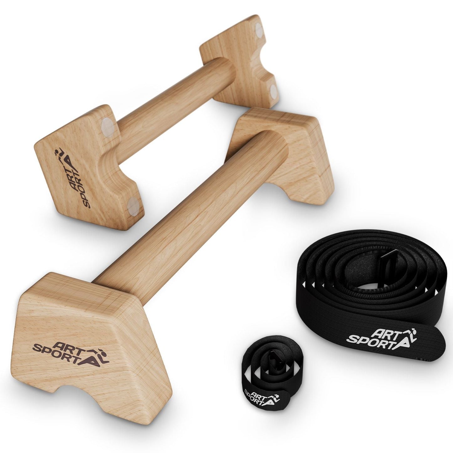 Maniglie per flessioni in legno