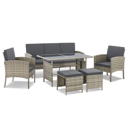 Gruppo di sedute in polyrattan Turin
