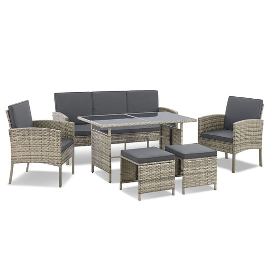 Gruppo di sedute in polyrattan Turin