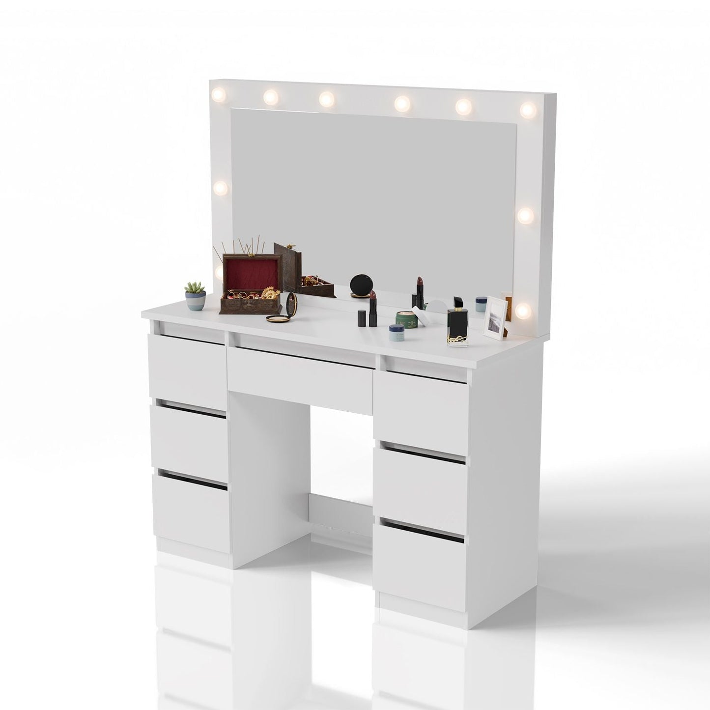 Tavolino da toilette con specchio Lilia