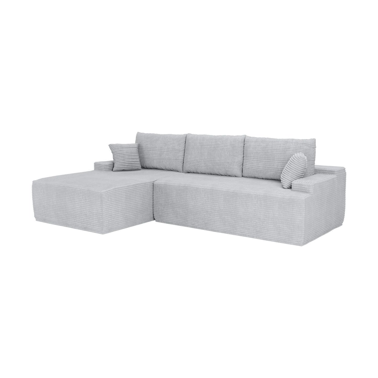 Divano Coredo con rivestimento in velluto e cuscini decorativi