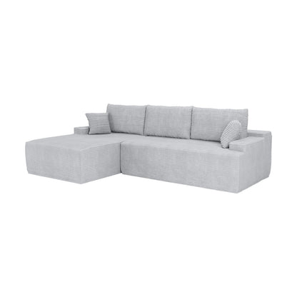 Divano Coredo con rivestimento in velluto e cuscini decorativi