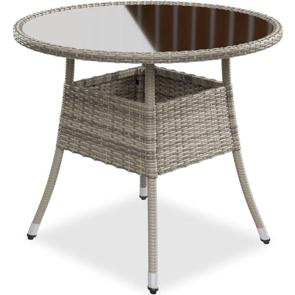 Tavolo da giardino rotondo in polyrattan Yoro