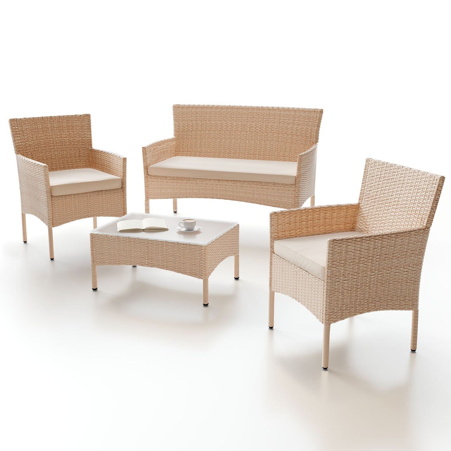Gruppo di sedute in polyrattan Fort Myers