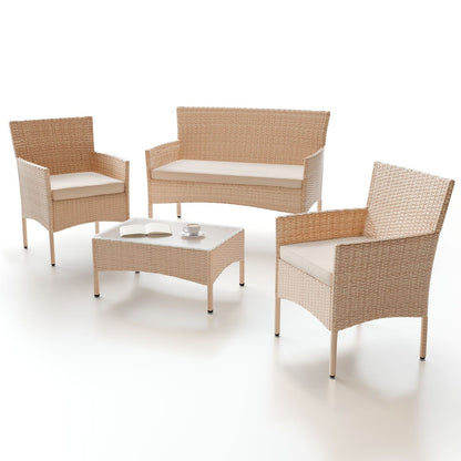 Gruppo di sedute in polyrattan Fort Myers