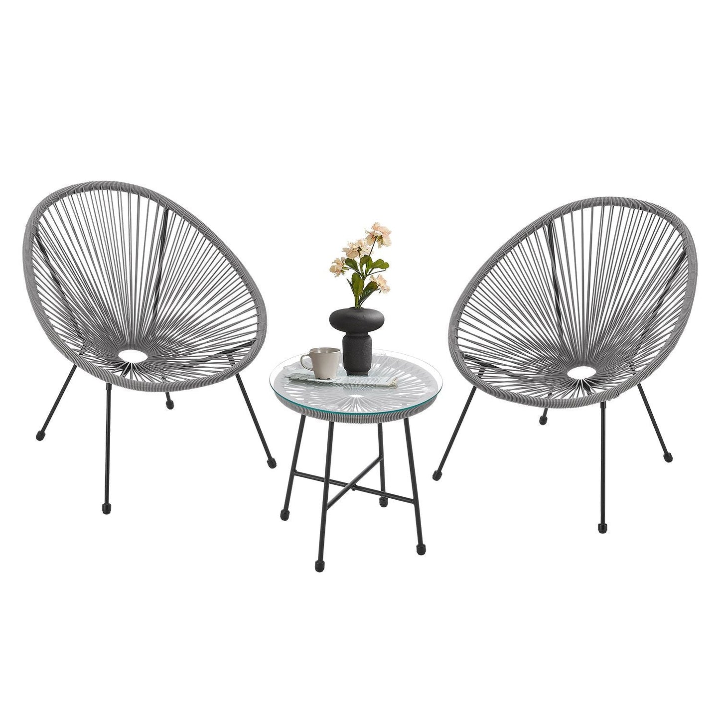Set di mobili da balcone Ostana 3 pezzi