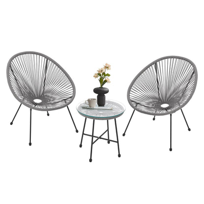 Set di mobili da balcone Ostana 3 pezzi