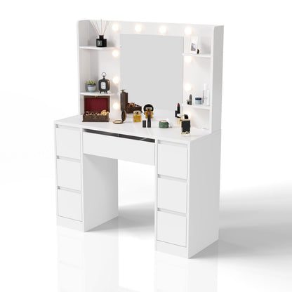 Tavolino da toilette con specchio Malia