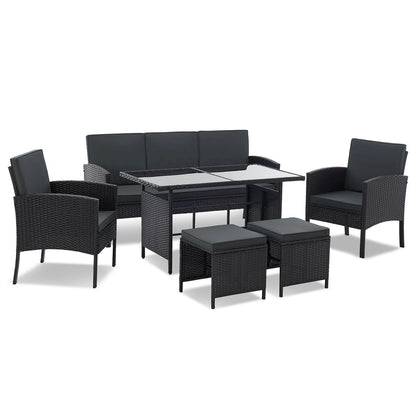 Gruppo di sedute in polyrattan Turin