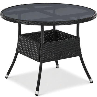 Tavolo da giardino rotondo in polyrattan Yoro