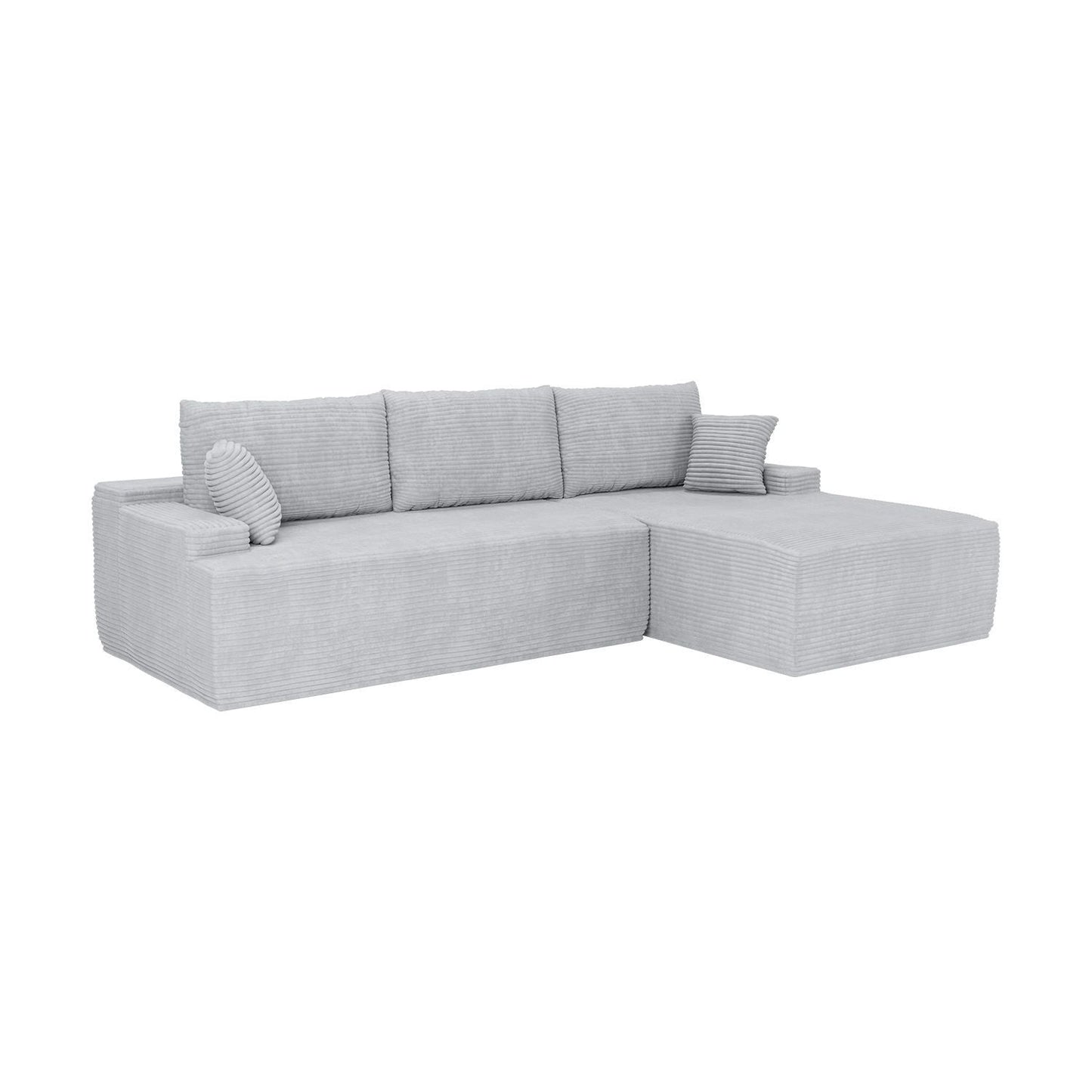 Divano Coredo con rivestimento in velluto e cuscini decorativi