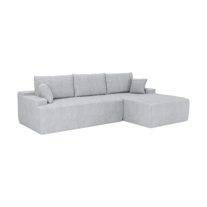 Divano Coredo con rivestimento in velluto e cuscini decorativi