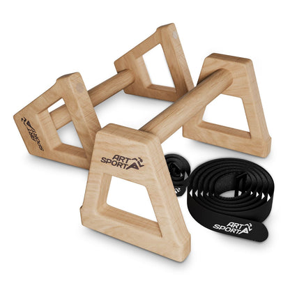 Maniglie per flessioni in legno