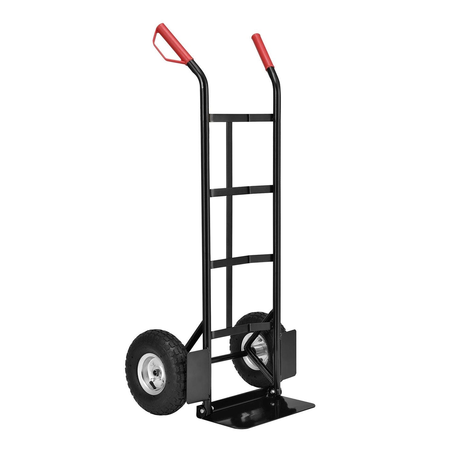 Carrello portasacchi pieghevole Basic in nero con maniglie rosse