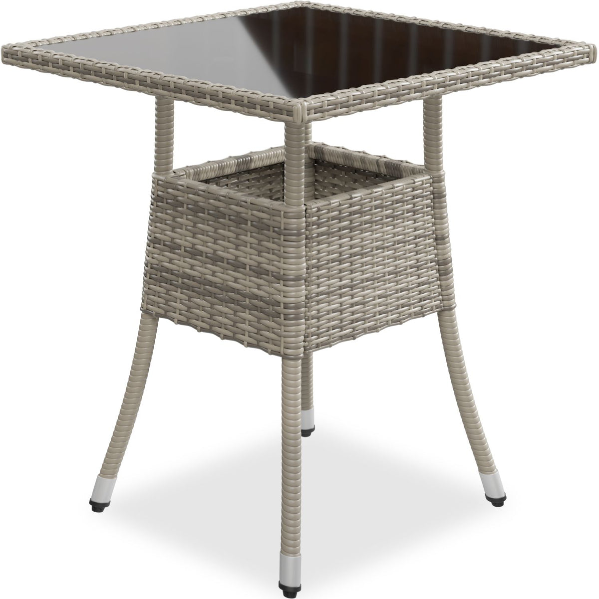 Tavolo da giardino quadrato in polyrattan Yoro