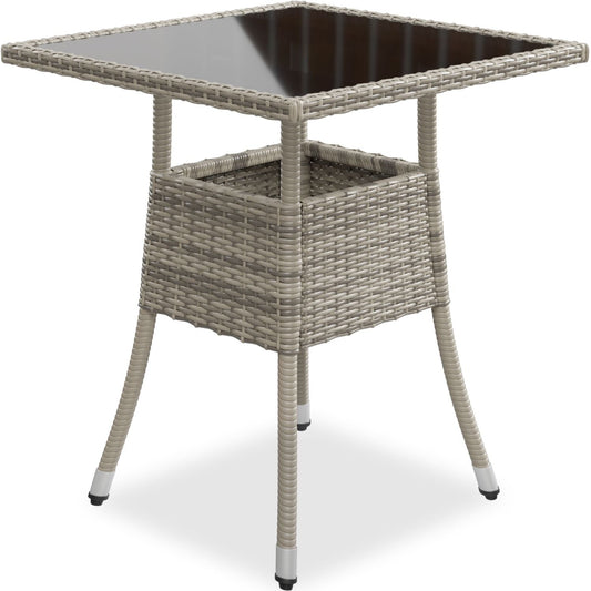 Tavolo da giardino quadrato in polyrattan Yoro