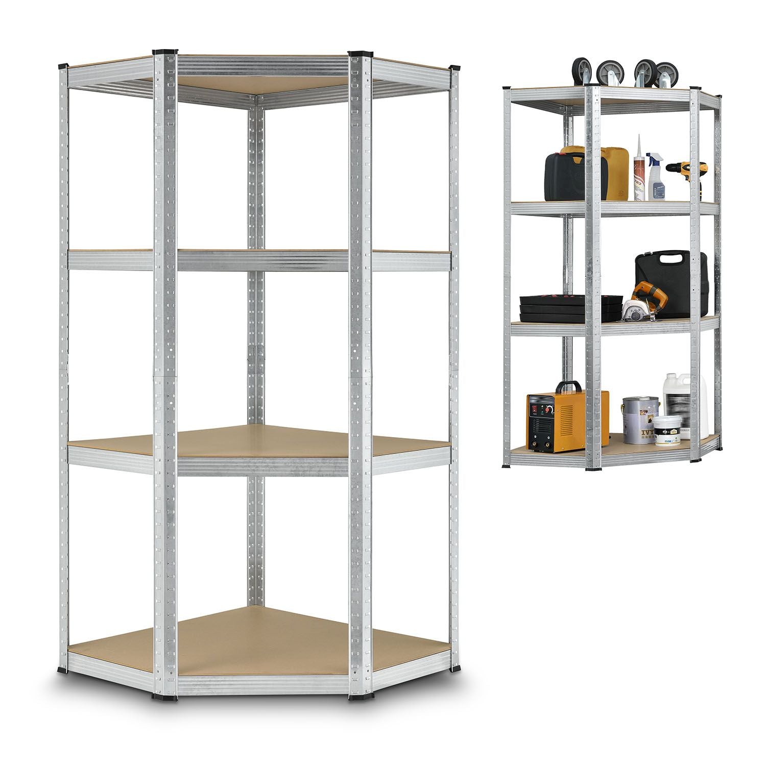 Scaffale ad angolo Corner Easy 160 x 75 x 40 - 75 cm