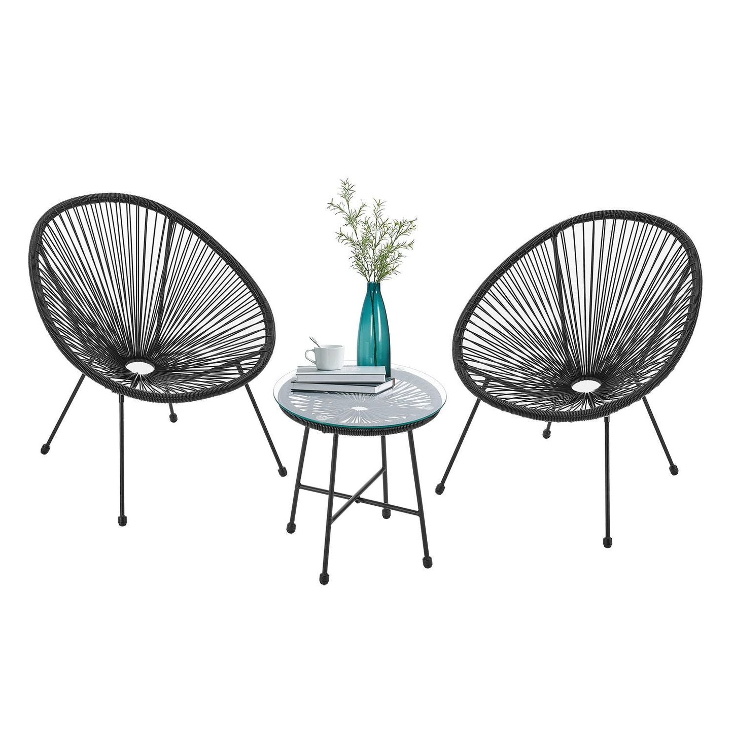 Set di mobili da balcone Ostana 3 pezzi