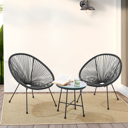 Set di mobili da balcone Ostana 3 pezzi