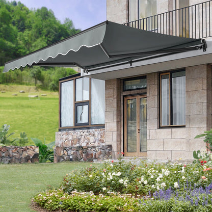 Tenda a bracci pieghevoli con manovella