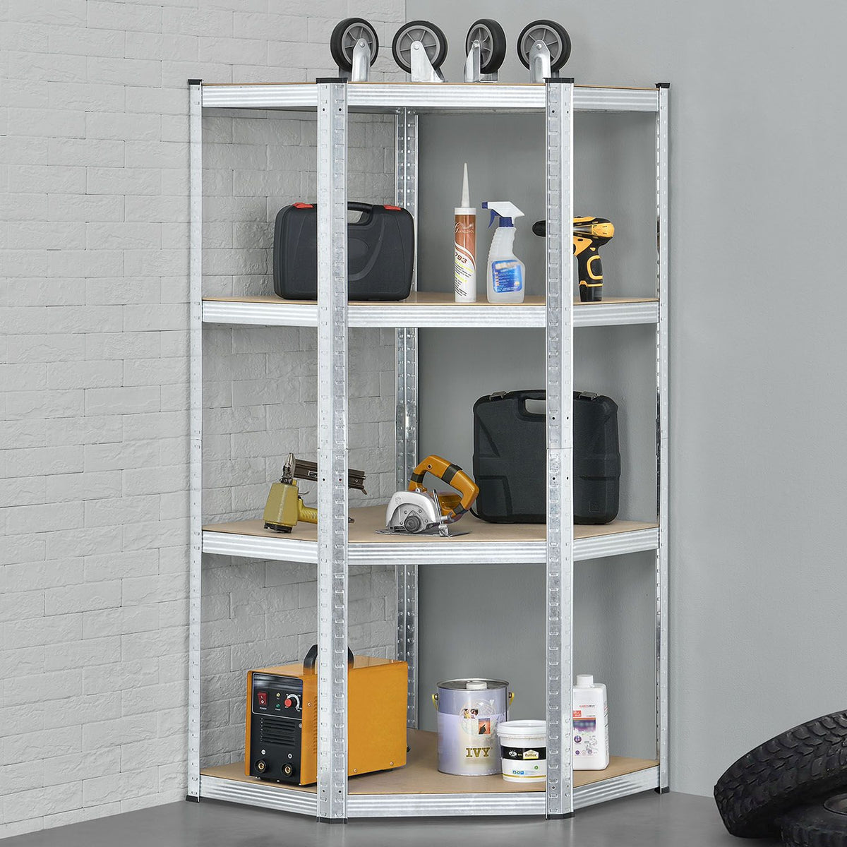 Scaffale ad angolo Corner Easy 160 x 75 x 40 - 75 cm