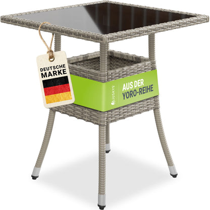 Tavolo da giardino quadrato in polyrattan Yoro