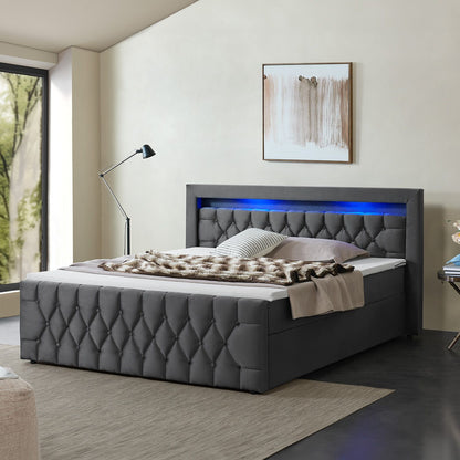 Letto a molle Leona - velluto
